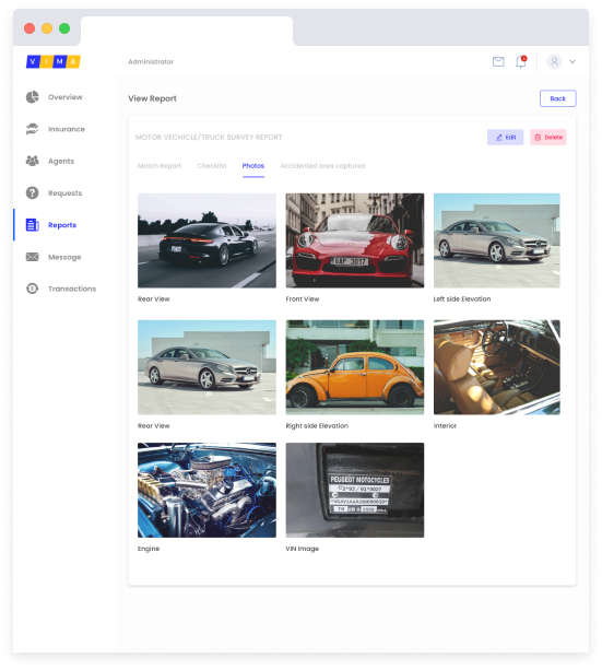 VIMA Dashboard